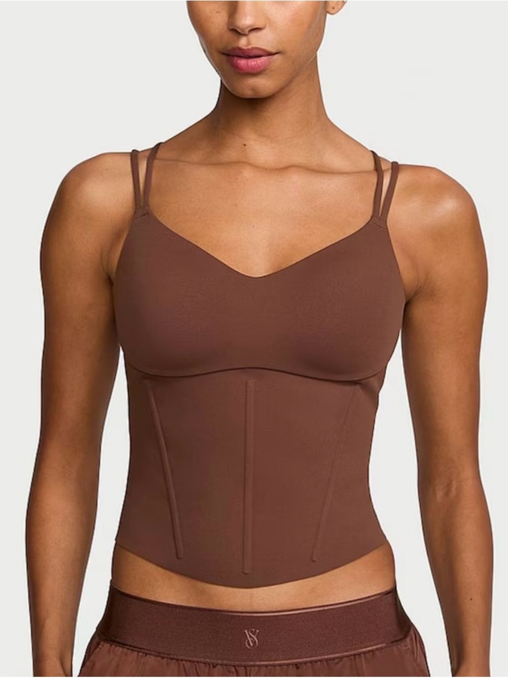 Victoria's Secret VSX Ganache Brown Elevate Tank Top XS NWT